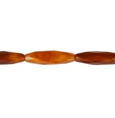 Heilstein & Edelstein-Strang - Spindel, Carneol (gebr.), facettiert, 30 x 09mm