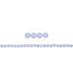 Heilstein & Edelstein-Strang - Kugeln, Chalcedon (blau), 04mm