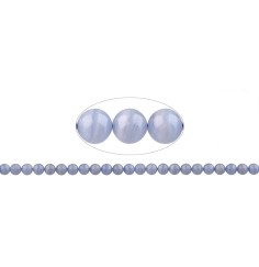 Heilstein & Edelstein-Strang - Kugeln, Chalcedon (blau), 08mm