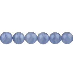 Heilstein & Edelstein-Strang - Kugeln, Chalcedon (blau), 12mm