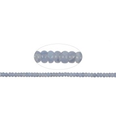 Heilstein & Edelstein-Strang - Button, Chalcedon (blau), 03 x 05mm
