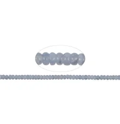 Heilstein & Edelstein-Strang - Button, Chalcedon (blau), 03 x 05mm