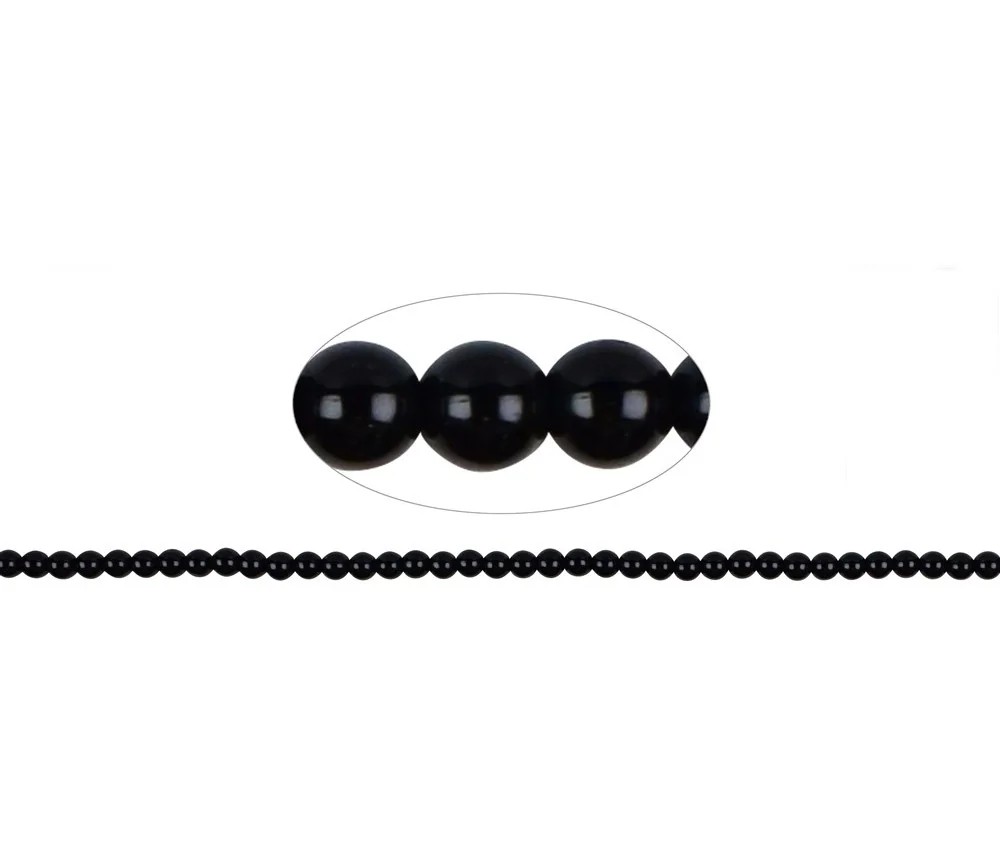 Heilstein & Edelstein-Strang - Kugeln, Onyx (gef.), 04mm