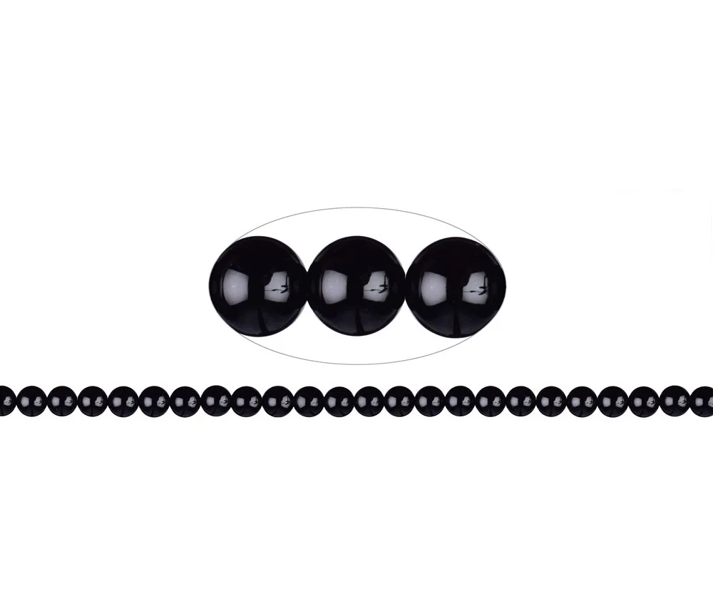 Heilstein & Edelstein-Strang - Kugeln, Onyx (gef.), 08mm