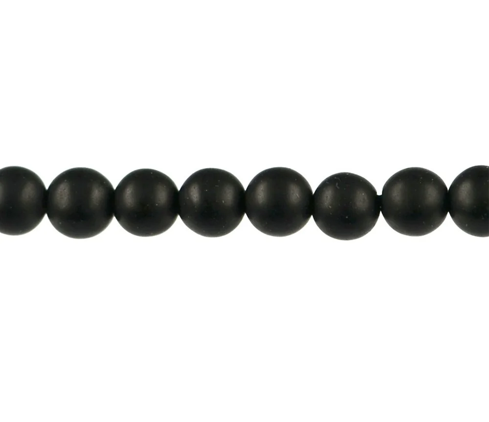 Heilstein & Edelstein-Strang - Kugeln, Onyx (gef.), matt, 10mm