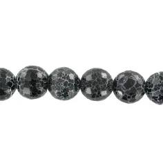 Heilstein & Edelstein-Strang - Kugeln, Onyx gebändert (gef.), 20mm