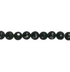 Heilstein & Edelstein-Strang - Kugeln, Onyx (gef.), facettiert, 08mm