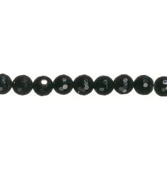 Heilstein & Edelstein-Strang - Kugeln, Onyx (gef.), facettiert, 08mm