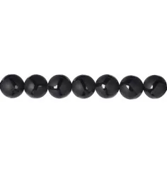 Heilstein & Edelstein-Strang - Kugeln, Onyx (gef.) Fußball matt/glänzend, 10mm