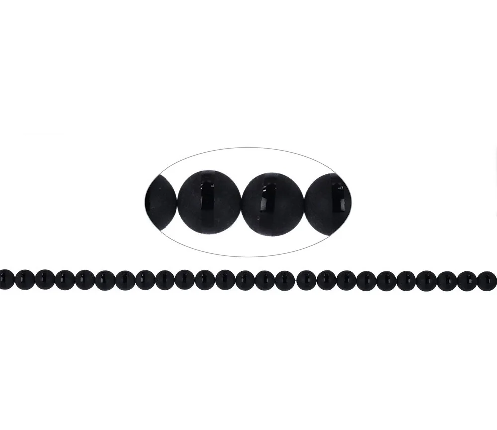 Heilstein & Edelstein-Strang - Kugeln Saturn, Onyx (gef.), 08mm