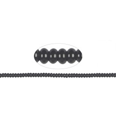 Heilstein & Edelstein-Strang - Button, Onyx (gef.), 04 x 08mm