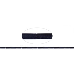 Heilstein & Edelstein-Strang - Zylinder, Onyx (gef.) dunkelgrau, 13 x 04mm