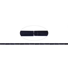 Heilstein & Edelstein-Strang - Zylinder, Onyx (gef.) dunkelgrau, 13 x 04mm