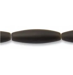 Heilstein & Edelstein-Strang - Spindel, Onyx (gef.), matt, 14 x 08mm