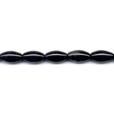 Heilstein & Edelstein-Strang - Spindel, Onyx (gef.), 14 x 08mm