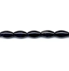 Heilstein & Edelstein-Strang - Spindel, Onyx (gef.), 14 x 08mm