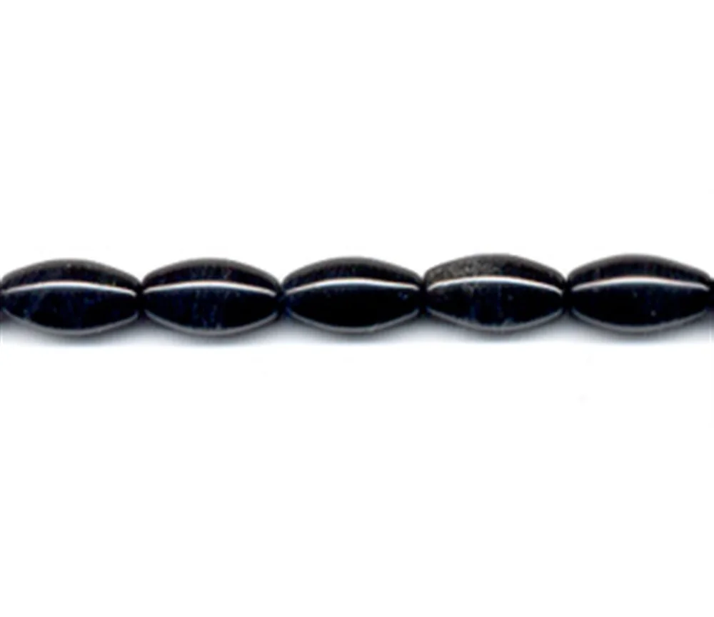 Heilstein & Edelstein-Strang - Spindel, Onyx (gef.), 14 x 08mm