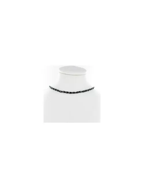 Heilstein & Edelstein-Strang - Spindel, Onyx (gef.), 08 x 04mm