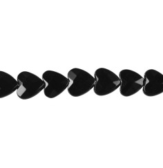 Heilstein & Edelstein-Strang - Herz, Onyx (gef.), facettiert, 08mm