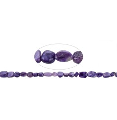 Heilstein & Edelstein-Strang - Splitter, Charoit, ca. 5-12 x 3-5mm