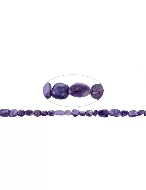 Heilstein & Edelstein-Strang - Splitter, Charoit, ca. 5-12 x 3-5mm