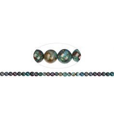 Heilstein & Edelstein-Strang - Kugeln, Chrysocoll (stab.), 06mm (36cm)
