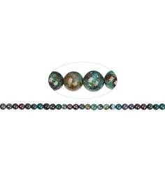 Heilstein & Edelstein-Strang - Kugeln, Chrysocoll (stab.), 06mm (36cm)