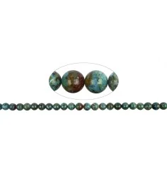 Heilstein & Edelstein-Strang - Kugeln, Chrysocoll (stab.), 08mm (39cm)