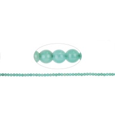 Heilstein & Edelstein-Strang - Kugeln, Chrysopras, 03mm (39cm)