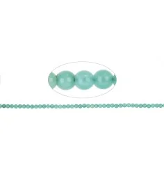 Heilstein & Edelstein-Strang - Kugeln, Chrysopras, 03mm (39cm)