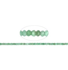 Heilstein & Edelstein-Strang - Button, Chrysopras, facettiert, 03 x 04mm (39cm)