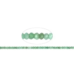 Heilstein & Edelstein-Strang - Button, Chrysopras, facettiert, 03 x 04mm (39cm)