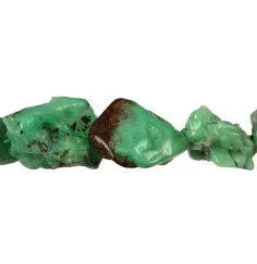 Heilstein & Edelstein-Strang - Nuggets, Chrysopras A, roh anpoliert, 15-30 x 14-20mm