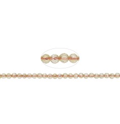 Heilstein & Edelstein-Strang - Kugeln, Citrin (gebr.), facettiert, 03mm (39cm)