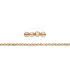 Heilstein & Edelstein-Strang - Kugeln, Citrin (gebr.), facettiert, 03mm (39cm)