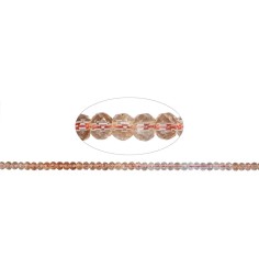 Heilstein & Edelstein-Strang - Button, Citrin (gebr.), facettiert, 03 x 05mm