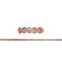 Heilstein & Edelstein-Strang - Button, Citrin (gebr.), facettiert, 03 x 05mm