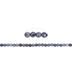 Heilstein & Edelstein-Strang - Kugeln, Iolith, facettiert, 03,5mm