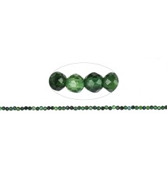 Heilstein & Edelstein-Strang - Kugeln, Chromdiopsid, facettiert, 04mm (39cm)