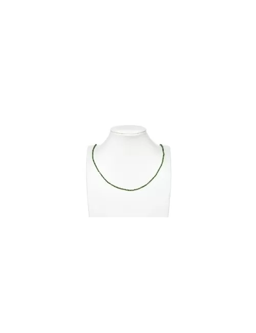 Heilstein & Edelstein-Strang - Kugeln, Chromdiopsid, facettiert, 02mm (39cm)