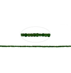 Heilstein & Edelstein-Strang - Würfel, Chromdiopsid, facettiert, 02 x 02mm