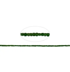 Heilstein & Edelstein-Strang - Würfel, Chromdiopsid, facettiert, 02 x 02mm
