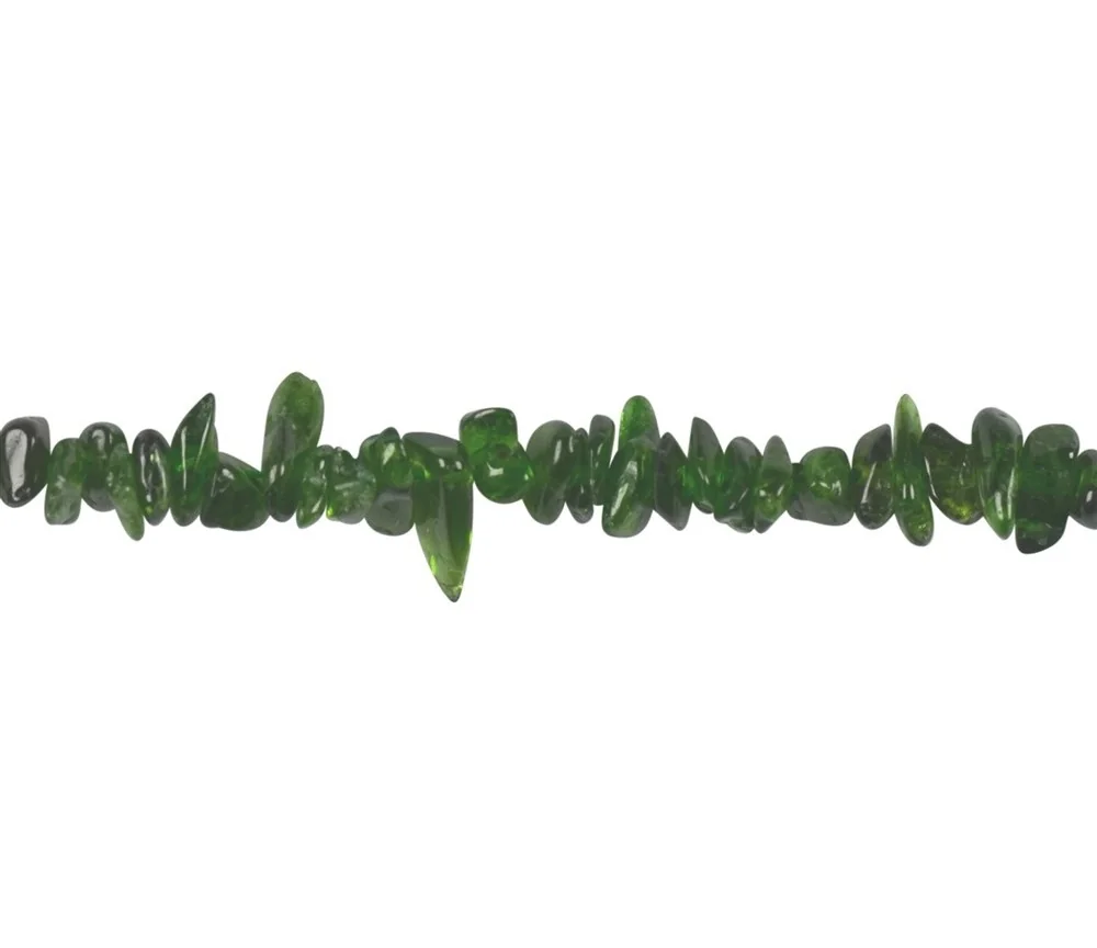 Heilstein & Edelstein-Strang - Splitter, Chromdiopsid, 02-05 x 05-10mm (39cm)