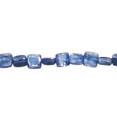 Heilstein & Edelstein-Strang - Quader gerundet, Disthen (blau, hell), 06 x 06mm