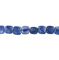 Heilstein & Edelstein-Strang - Quader gerundet, Disthen (blau, dunkel), 06 x 06mm