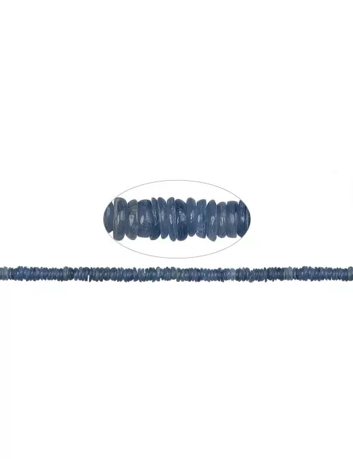 Heilstein & Edelstein-Strang - Button, Disthen (blau) AA, 02-03 x 05mm