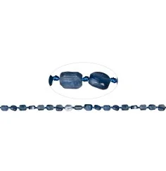 Heilstein & Edelstein-Strang - Scheiben Freeform, Disthen (blau), 10 x 08mm (43mm)