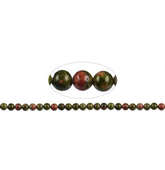 Heilstein & Edelstein-Strang - Kugeln, Unakit, 08-09mm