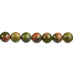 Heilstein & Edelstein-Strang - Kugeln, Unakit, 10mm