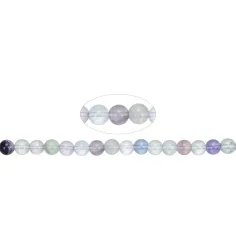 Heilstein & Edelstein-Strang - Kugeln, Fluorit, 06mm
